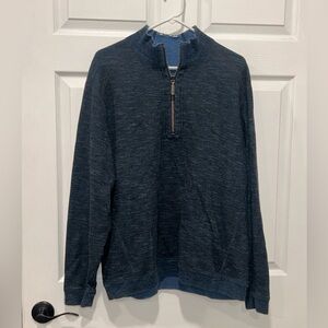 Tommy Bahama Men’s Blue 1/4 Zip Long Sleeve Pullover‎ Sweater Size 2XL